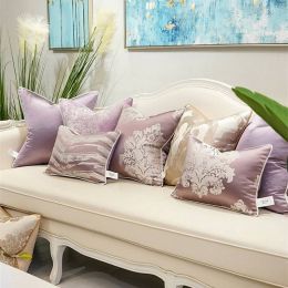 European Cushion Cover Luxury Pillow Cover Design Purple Geometry Coussin Home Cojines Decorativos Para Sofa Housse De Coussin