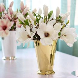 European Metal Silver Plated Desktop Vase Creative Home Decoration Living Room Decoration Wedding Gift