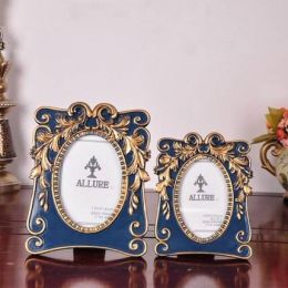 European pattern creative environmental protection resin 6 inch 7 inch photo frame set table new classical photo frame decoratio