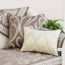 Europen Jacquard Cushion Cover Luxury Pillow Cover Skin-friendly Breathable Ramadan Decoration Housse De Coussin Coffee Coussin