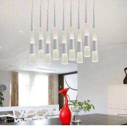 Fishing cord Hanging Led cone light dining room led pendant  lights for Restaurant Bar Living Room suspended led lustre light