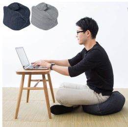 Floor Sitting Cushion Footstool With Handles- Japanese Round Seating Sofa Pouf Foot Leg Rest Step Stool Pillow for Kids Adults