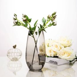 Flower Dinosaur Egg Styling Flower Simple Stained Glass Vase Living Room Decoration(Dried flowers are not included in the sale)