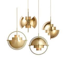 Post Modernism simple pendant light home decoration drop light black white gold blue metal body hanging light