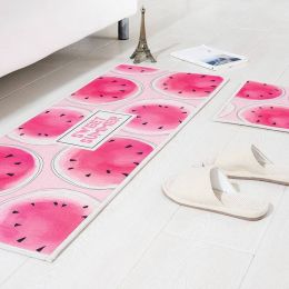 Fruit pattern MAT Square Cushion Kitchen Door Pad Bathroom Non-slip Remove dust Door Mats Table Carpet Bedding watermelon rugs