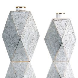 Geometric Ceramic Vase Water Diamond Vase Home Decoration Luxury Decoration Ornament