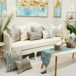 Geometric Embroidery Cushion Cover Skin-friendly Cojines Decorativos Para Sofa Throw Pillow Covers Cushions Housse De Coussin