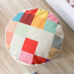 Geometric patterns Color plaid cushion pillow lazy style linen meditation almohada futon tatami small sofa cushions 15cm thick