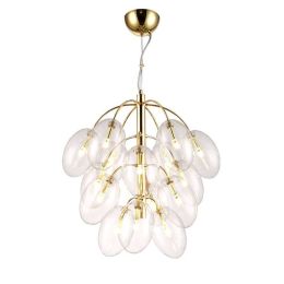 Glass bubble E27 Led Pendant light grape Lamparas Fixtures Post Modern Minimalism Lustre Kung 18 head hanging Lighting G4 bulb