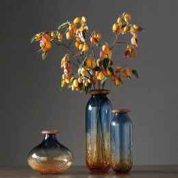 Glass Vase Decoration Modern Minimalist Fashion Living Room Flower Arrangement Home Model Soft Decoration