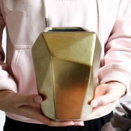 Gold Vase  Home Decoration Accessories Plant Stand Flower Vases Wedding Party Decor