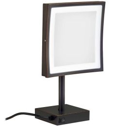 LED Make up Mirror-LED light mirror 3X Magnifying Cosmetic Adjustable Countertop Makeup Mirror   2205DORB