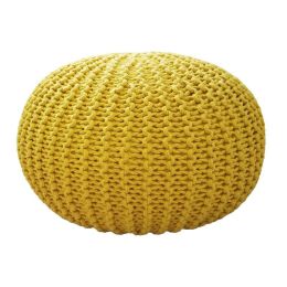 Handmade Comfortable Ottoman &amp;amp; Footrest For Living Room Home Decorative Seating Bean Bag Modern Knitted Ottoman Round Floor Seat