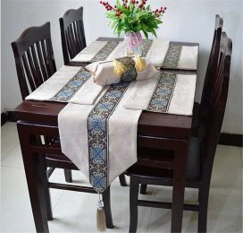 HAO JOY Luxury Europe Handcraft Crafts Europe Style Table Runner Hot Silver Home Decor Table Decoration Table Cloth,1 Piece