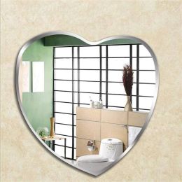 Heart-shaped bathroom mirror bathroom makeup mirror wall hanging mirror wall toilet decorative mirror wx8221945