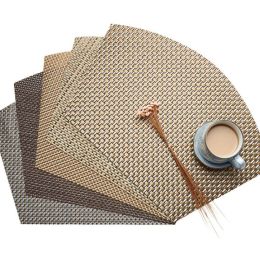 Heat Insulation Tableware Mat Multifunctional Fan Shaped Tableware Pad Effective Insulation Pad Non Fading Tableware Mats