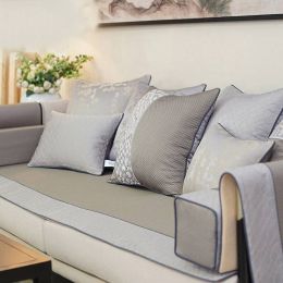 High Precision Jacquard Cushion Cover Elegant Grey Pillowcases Lovebirds Coussin de salon Pillow Cover Ramadan Decor Almofada