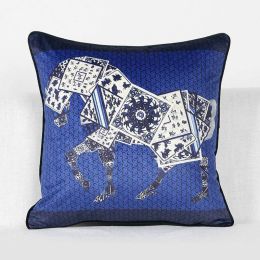 High Quality Luxury Flannelette Decor Sofa Cushion Imitation Silk Felling Throw Pillowcase Model Room Cushion Cover Home Textile