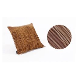 Home Decor Cushion Cover Luxury Soft Woolen Fabric Velvet Strip Tassel Car Cover Pillow Case Chair Sofa Grey Brown Funda Cojine