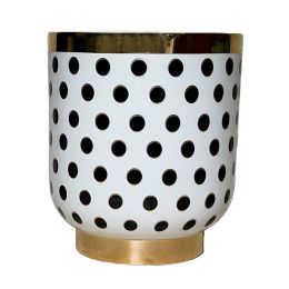 Inlaid Gold Black Dot Ceramic Vase Flower Pot Home Decoration Flower Pot
