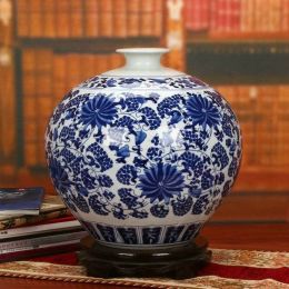 ceramic Blue And White Grape Garnet Pomegranate vase Home Decoration Handicraft Antique Vase Decoration vase