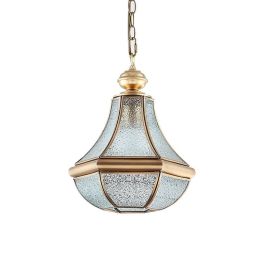 Kitchen Copper Frosted glass hanging light E27 pendant light for Dining room glass shade vintage suspension lamps led Lamparas