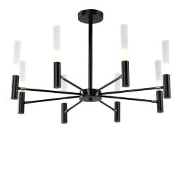 Kung Nordic agnes modular system 6/8 light rotatable branch LED Chandelier light Decoration white black gold color by EMS