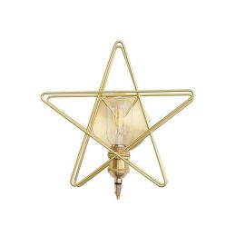 Lamparas de techo nordic copper pentagram wall lamp for bedroom Abajur bedside star background golden led wall light fixtures
