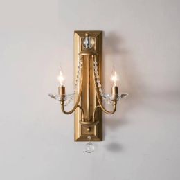 Large hotel hall crystal wall lamps indoor wall Lighting for living room bedroom  bedside lamp Vintage living room wall Sconce