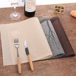 Lekoch 4Pcs/lot PVC Placemat Rectangle Tree Placemats For Table Plastic Mats Water-proof Dining Pads Bowl Non-Slip Costers Set