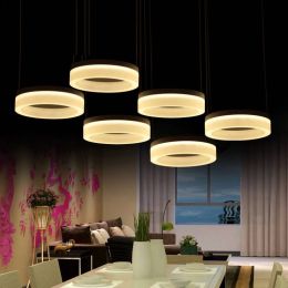 Library office 6-12 pcs Led ring light modern commercial lighting class room led pendant lights dining room study  Led