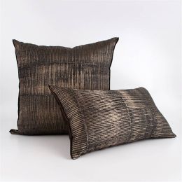 Low-key Luxury Embroidery Cushion Cover Creative Throw Pillows Case Dark Grey Exciting Design Car Covers almofadas cojines