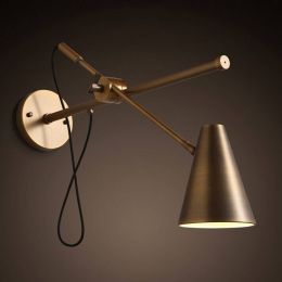 Quadri Moderni American Village Manipulator Arm Wall Lamp  Loft Bar Cafe Restaurant Iron Hanging Light Fixture