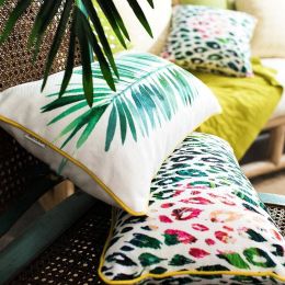 Luxury Brand Cushion Cover Tropical Plant Leaf Flamingo Decorative Pillows Case Almofadas Cojines Sofa Home Car Covers