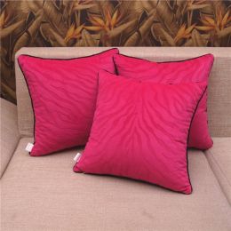 Luxury Creative Floral Stripe 1 Pc Cushion Cover  Flannel Cushion For Sofa Decor Throw Pillow Model Room Decor Couch,Coreless