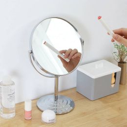 Makeup mirror desktop round oval table mirror simple ladies household metal double-sided vanity mirror wx8281449