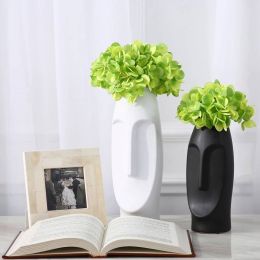 Man Face Flower Vase Creative Contemporary Vases Decorative Vases With Artificial Flowers