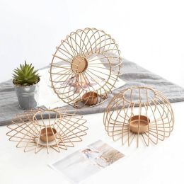 Metal Candlestick European Living Room Wine Cabinet Soft Decoration Modern Decoration Dining Table Shop Room Decoration