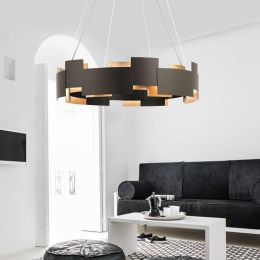modern Black Living Room Suspension Luminaire Art Dining Room Lights Bedroom led lamp G9 Pendant Lights Lighting