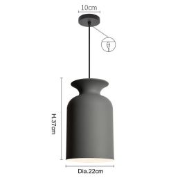 Modern brief pendant lights macaron colorful single heads bedroom dining room foyer LED droplight aluminum lampshade E27 bulb