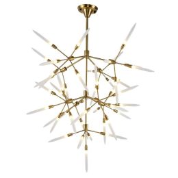 Modern circle tree led pendant light  hanging lamp gold metal acylic lampshade G4 LED bulb warm white 6000K free express