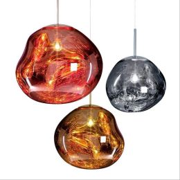 Modern Copper Magic Lava Pendant Lights Tom Dixon Melt Glass Transparent Pendant Lamp Classic Originality Hanglamp Parlor Lamp