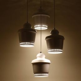 Modern Crown LED Pendant Light Painting Metal body black chrome gold 3W LED bulb warm white 3000K 6000K  hanging lamp