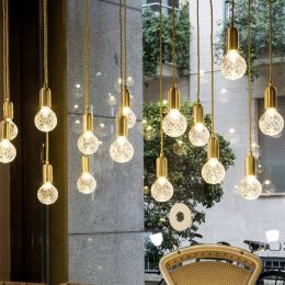 Modern G9 LED Pendant Lights Crystal Glass Hand lamp Nordic Pendant Lamps for Living Room/Restaurant/Home Lighting AC220V 110V