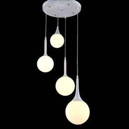 Modern glass Hanging Pendant Light dia 15 25 35cm Milky White glass ball shade suspension lamp Luminaires For Dining/living room