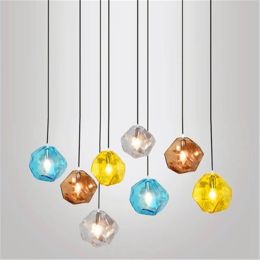 Modern Hanging Lamp Loft Glass Lustre Pendant Lamp Industrial Decor Pendant Light Lighting Fixtures Kitchen Restaurant Luminaire