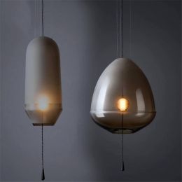 Modern LE Pendant Light Lighting Study BROKIS Knot Pendant Lamp Bedside Tom Dixon  Decor Glass Lustre Hanging Lamp 1-5M