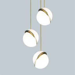 Modern LED Pendant Lamp Designer Pendant Light Lighting Dining Room Bedroom Living Bedside Glass Ball HangLamps Kitchen Fixtures
