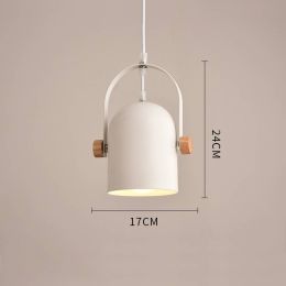 Modern led Pendant Light Dining Room light White nordic wood Kitchen home decoration 3 head 4 head Hanging Ceiling Lamp E27 bulb