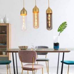 Modern loft hanging glass pendant light Restaurant Lamp Kitchen Dining Room  lights Nordic Style Personalized E27 E26 Led Lamp